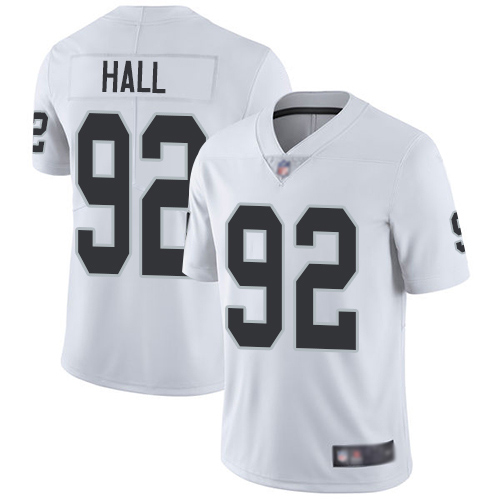 Men Oakland Raiders Limited White P J  Hall Road Jersey NFL Football #92 Vapor Untouchable Jersey->nfl t-shirts->Sports Accessory